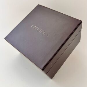 Vintage Boucheron perfume / jewelry / watch gift box brown lined with velvet